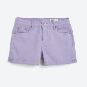 Light purple Cosmic Blue Love Jodie Cuffed Womens Shorts  - Size 30